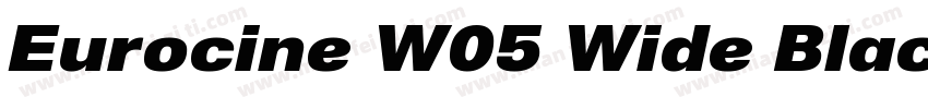 Eurocine W05 Wide Black字体转换